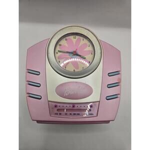 Barbie Vintage 2002 Alarm Clock Radio Battery Operated w/AA Not Included-Tested!